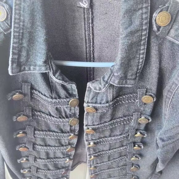 Women's Classic Double-Breasted Blue Jacket - Picture 4 of 4